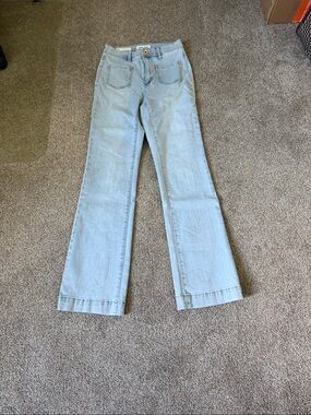 Tribal Light Blue Flare Jeans - Wide Leg